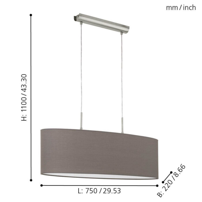Visilica PASTERI 2xE27 31583 Eglo - Slika 2