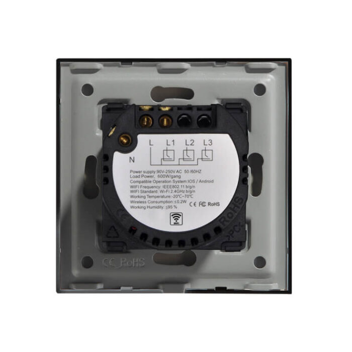 Wi-Fi smart prekidač svetla sa N provodnikom 1x5A WFPS-N01/BK - Slika 2