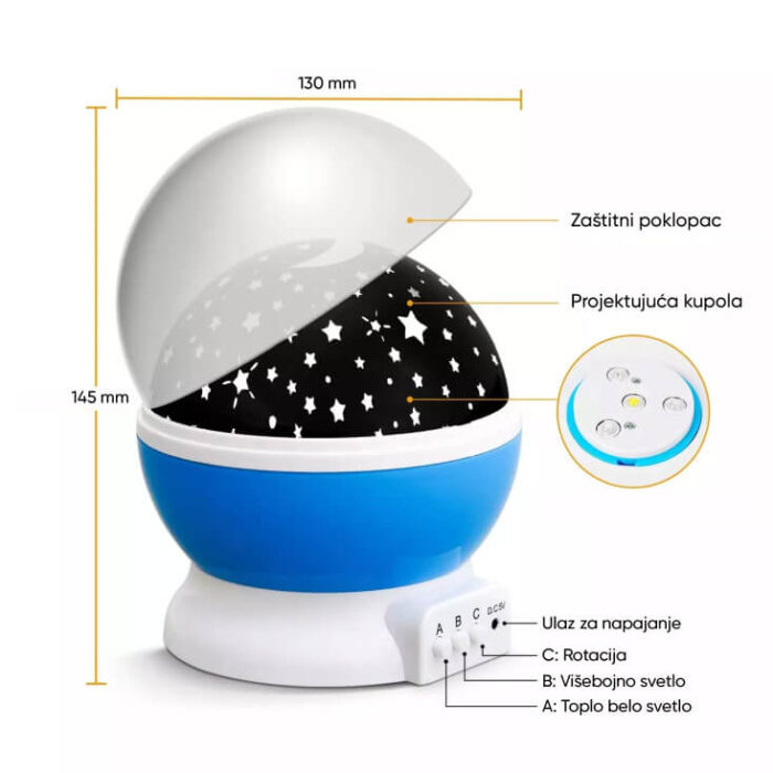 Noćna lampa zvezdano nebo NLZ9182A - Slika 2