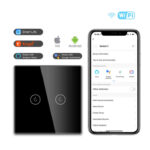 Wi-Fi smart prekidač svetla sa N provodnikom 2x5A WFPS-N02/BK - Slika 3