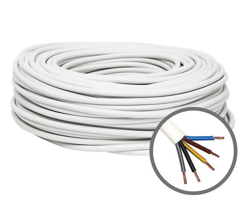 3720 (Z) PP/L 5x2.5 bela Licnasti kabel (H03VV-F) PPL5X2.5 - Slika 1