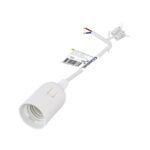 Grlo E27 sa kabelom 17cm i rednom stezaljkom belo 016-703