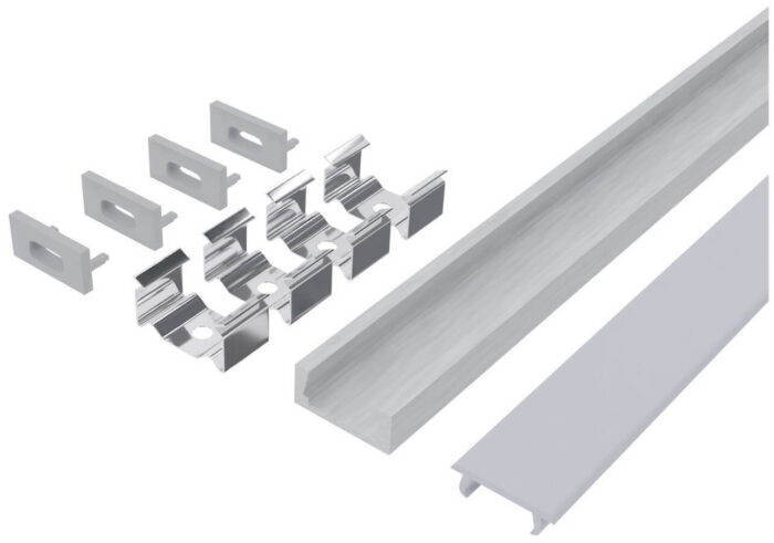 Alu profil U 15.9x7.8mm 2m nadgradni mat beli difuzor AAP-N-2M-S-FR - Slika 2