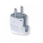 ALING Dvopolni utikac masivni L beli ALC308.0