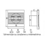 Ventilator WIND FI 100 BITON LED BB550201 - Slika 2