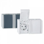 POWER prikljucnica dvop. dvost ruka hor. IP44 PVC ALC242.00