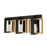 311072-3 Bk-OAK Luster drveni kvadrat 3xE27 nosac-BK DAS442