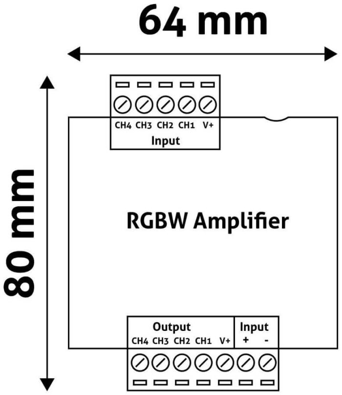 Pojacivac signala za LED traku 12V 288W RGB+W ABLS12VRGBW-288W-AMP - Slika 2