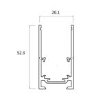 Šina 2m nadgradna crna za 48V LED magnetnu rasvetu Mitea Lighting - Slika 3