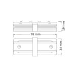OSRAM bela ravna spojnica za monofaznu šinu 4099854599057E - Slika 2