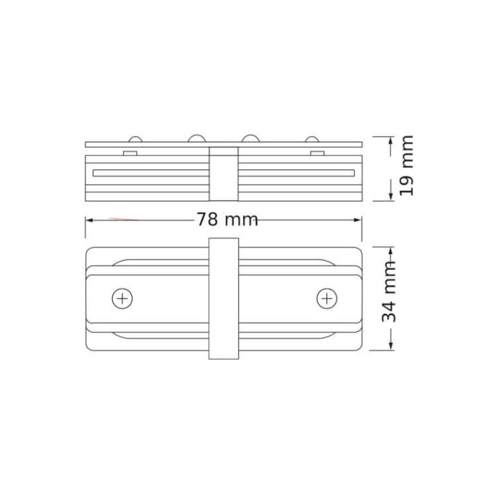 OSRAM bela ravna spojnica za monofaznu šinu 4099854599057E - Slika 2
