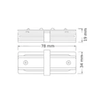 OSRAM crna ravna spojnica za monofaznu šinu 4099854599095E - Slika 2