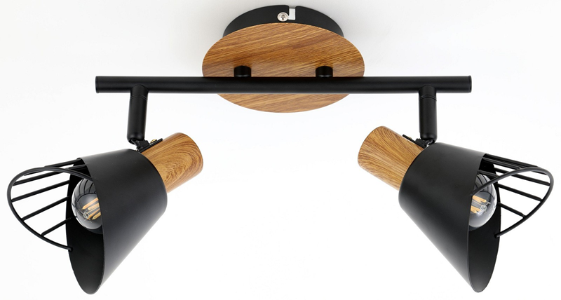 eq MADISON-2 spot lampa 2xE14 crna SPF01129 - Slika 1